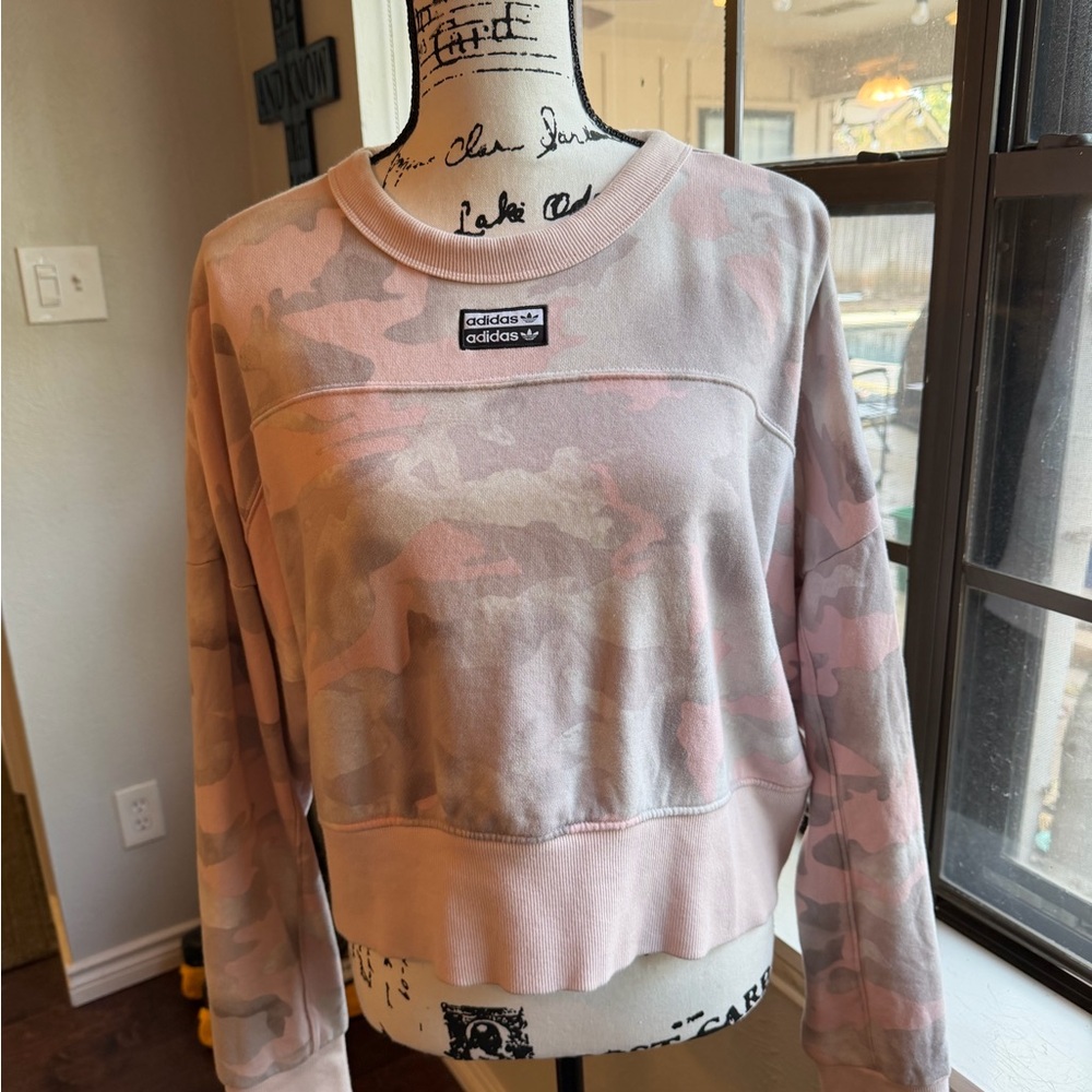 Adidas Cropped Camo Sweatshirt